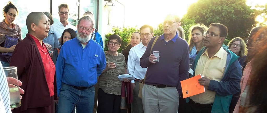 Rinpoche greets everyone at the hotel in Delhi on the eve of the pilgrimage.
